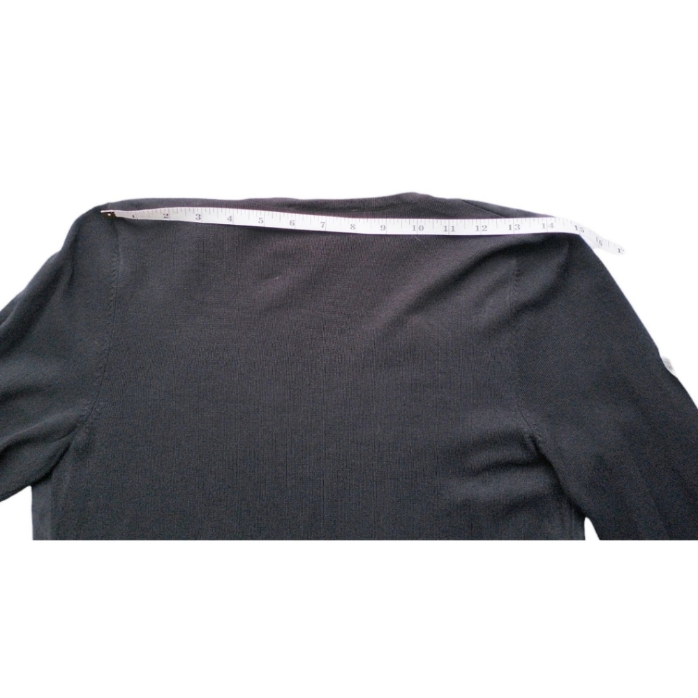 INC International Concepts Black Fringe Draped Open Cardigan - Picture 5 of 11